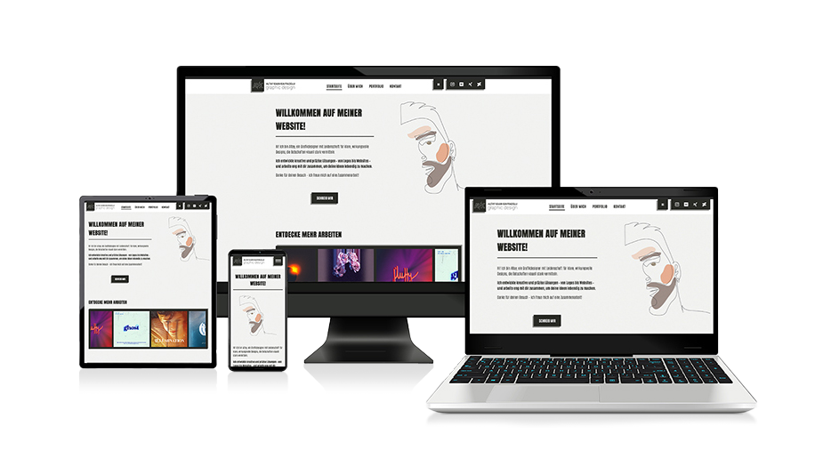 Mockup der Website akk-design.de